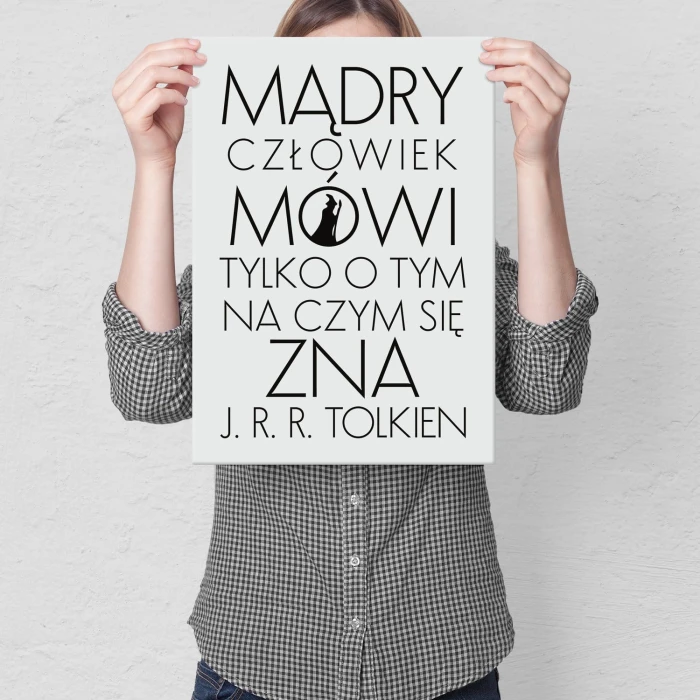 Poster metal Mądry człowiek Tolkien gift