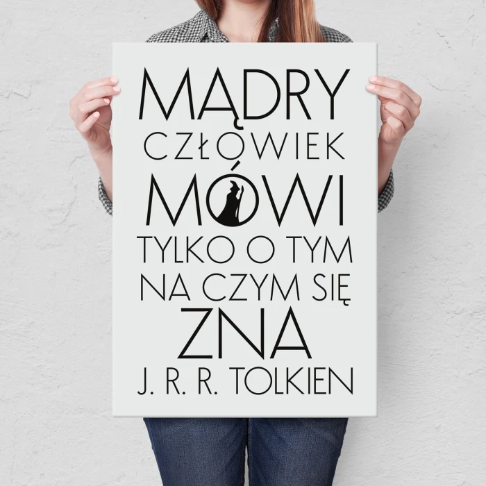 Poster metal Mądry człowiek Tolkien gift