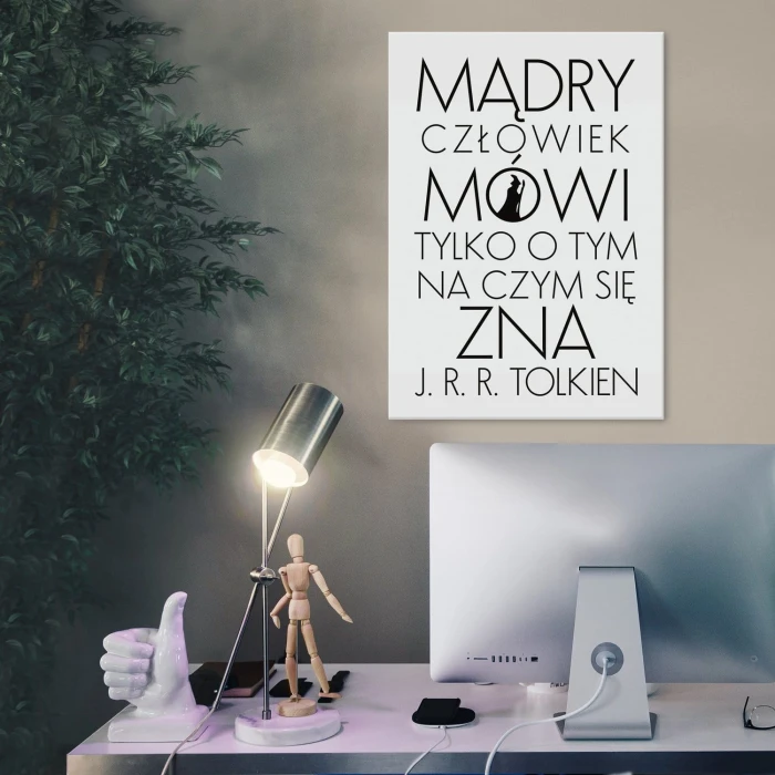 Poster metal Mądry człowiek Tolkien gift