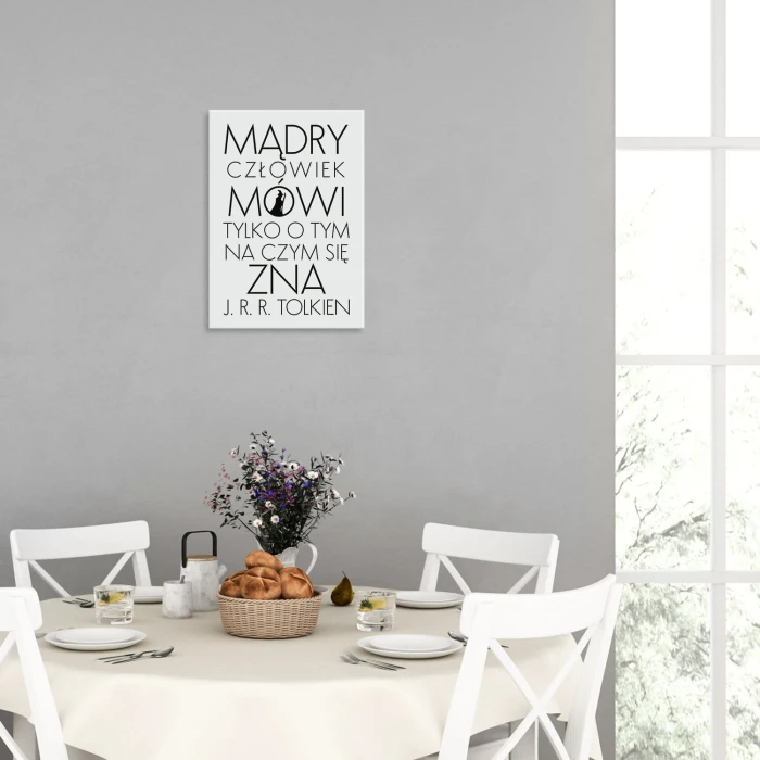 Plakat metalowy Mądry człowiek Tolkien Prezent