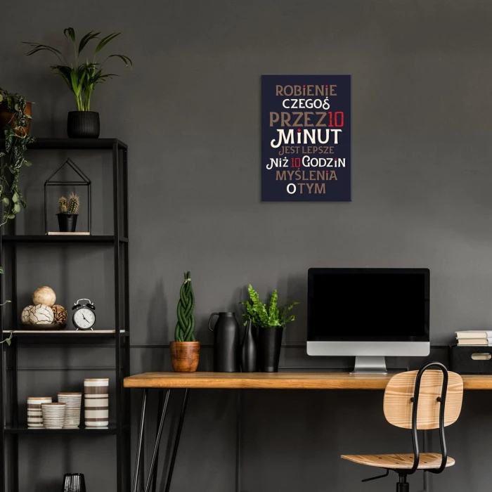 Poster metal Robienie czegoś 10 minut gift