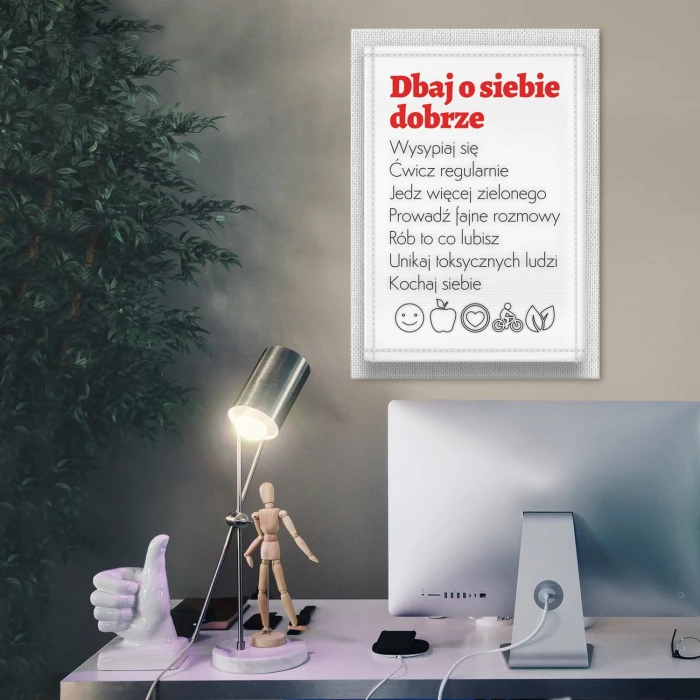 Poster metal Dbaj o siebie dobrze gift