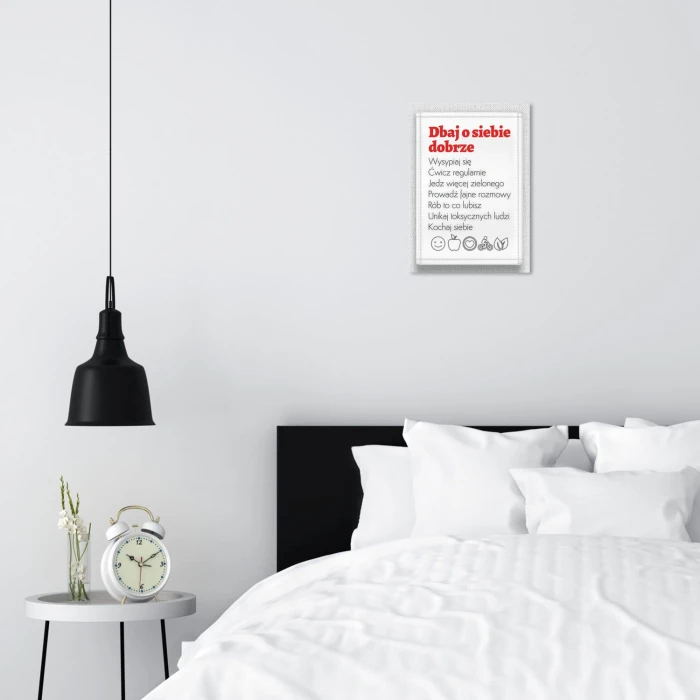 Plakat metalowy Dbaj o siebie dobrze Prezent