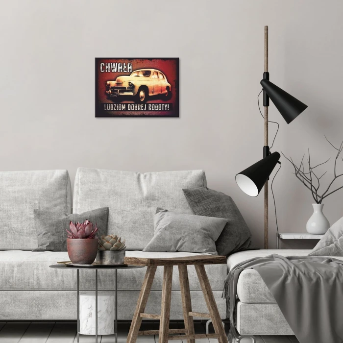 Poster metal Chwała ludziom dobrej roboty gift