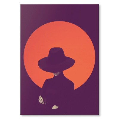 Plakat metalowy ballerina in orange Prezent