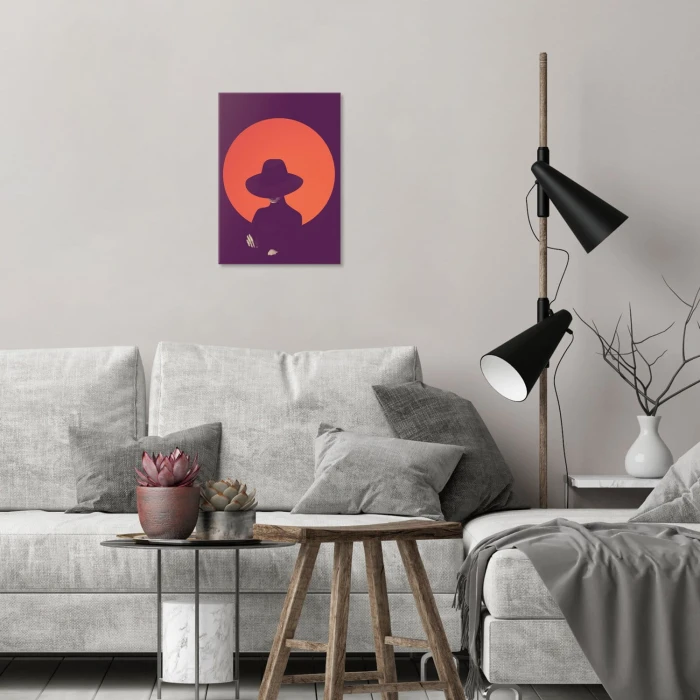 Poster metal ballerina in orange gift