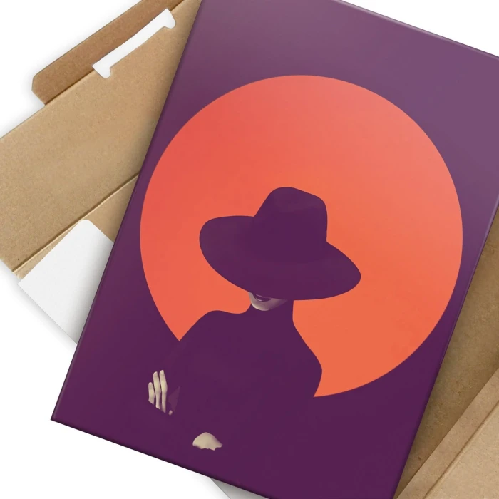 Poster metal ballerina in orange gift