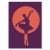 Plakat metalowy ballerina in orange Prezent