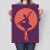 Poster metal ballerina in orange gift