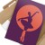 Poster metal ballerina in orange gift