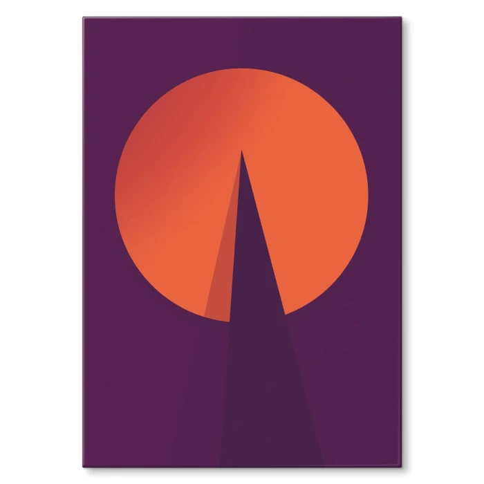 Plakat metalowy orange graph Prezent