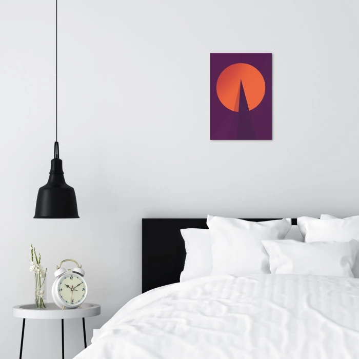Plakat metalowy orange graph Prezent