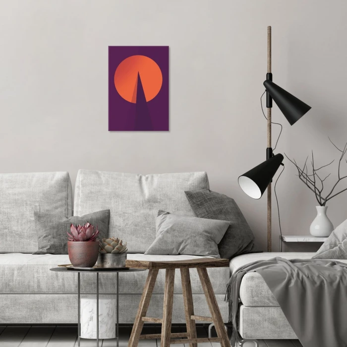 Plakat metalowy orange graph Prezent