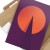 Plakat metalowy orange graph Prezent