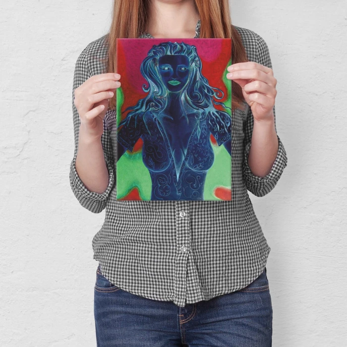 Plakat metalowy Lady art Prezent
