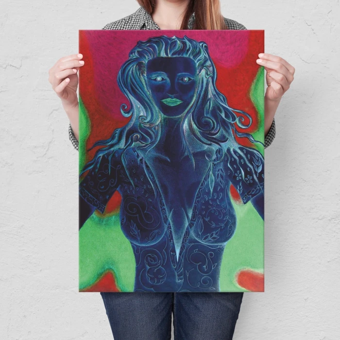 Plakat metalowy Lady art Prezent