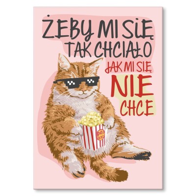 Poster metal Żeby mi się tak chciało gift