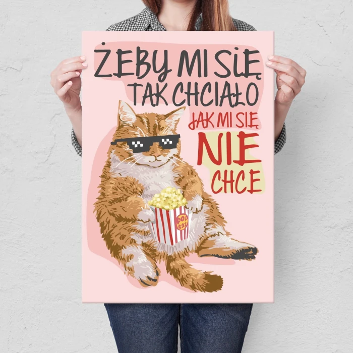 Poster metal Żeby mi się tak chciało gift