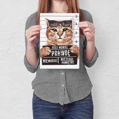 Plakat metalowy jeśli mówisz prawdę Prezent
