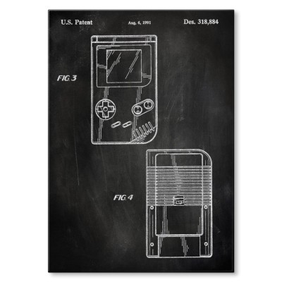 Poster metal Gameboy Slate gift