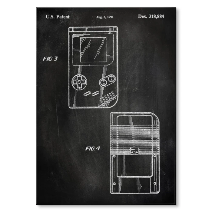 Plakat metalowy Gameboy Slate Prezent