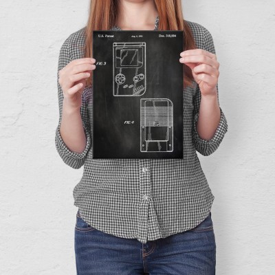 Plakat metalowy Gameboy Slate Prezent