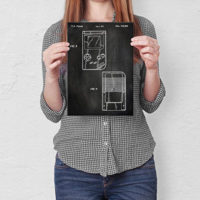 Plakat metalowy Gameboy Slate Prezent