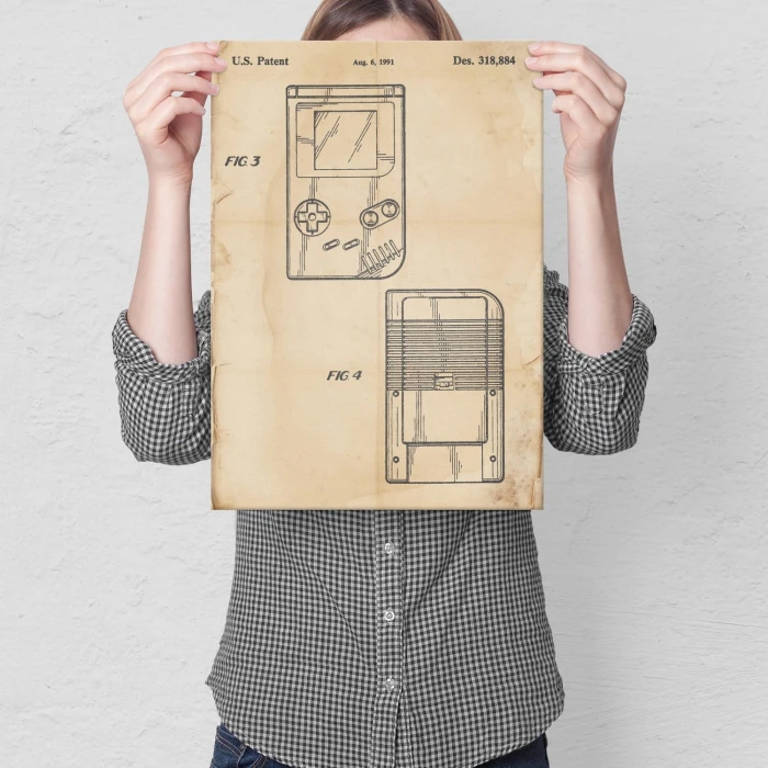 Plakat metalowy Gameboy Retro Prezent