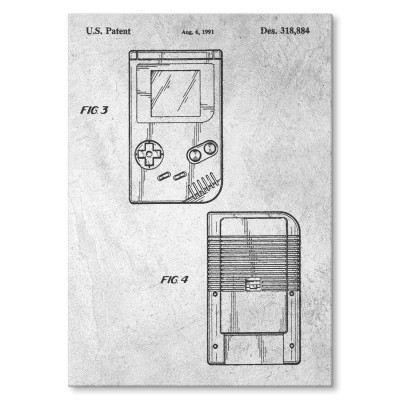 Plakat metalowy Gameboy Stone Prezent