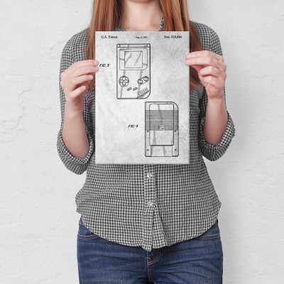 Plakat metalowy Gameboy Stone Prezent