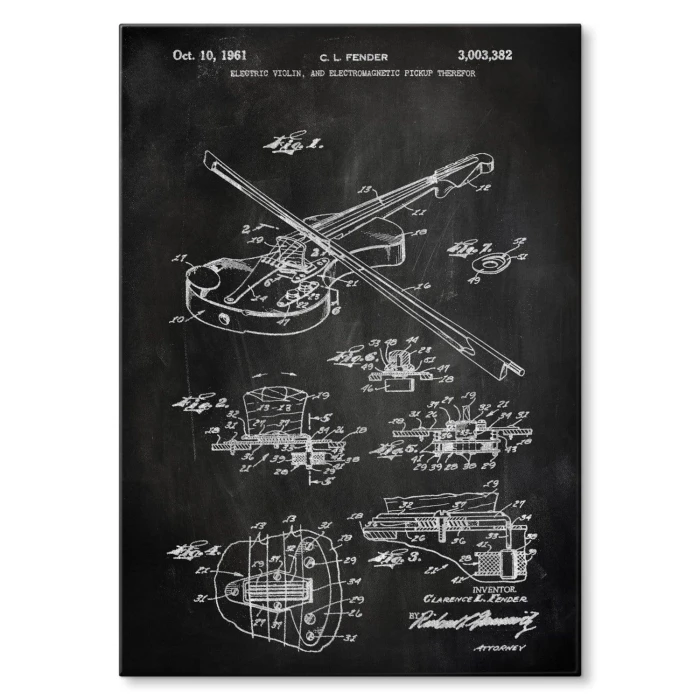 Poster metal Electric violin gift