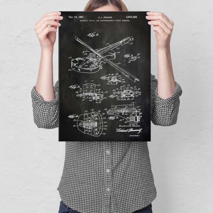 Poster metal Electric violin gift