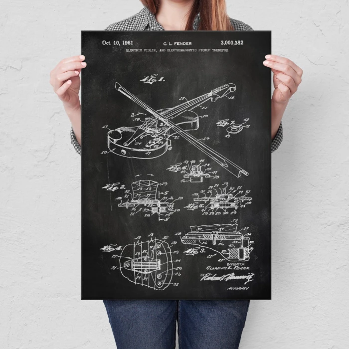 Poster metal Electric violin gift