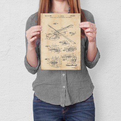 Poster metal Electric violin Retro gift