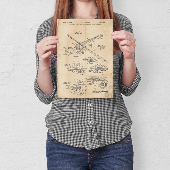 Poster metal Electric violin Retro gift