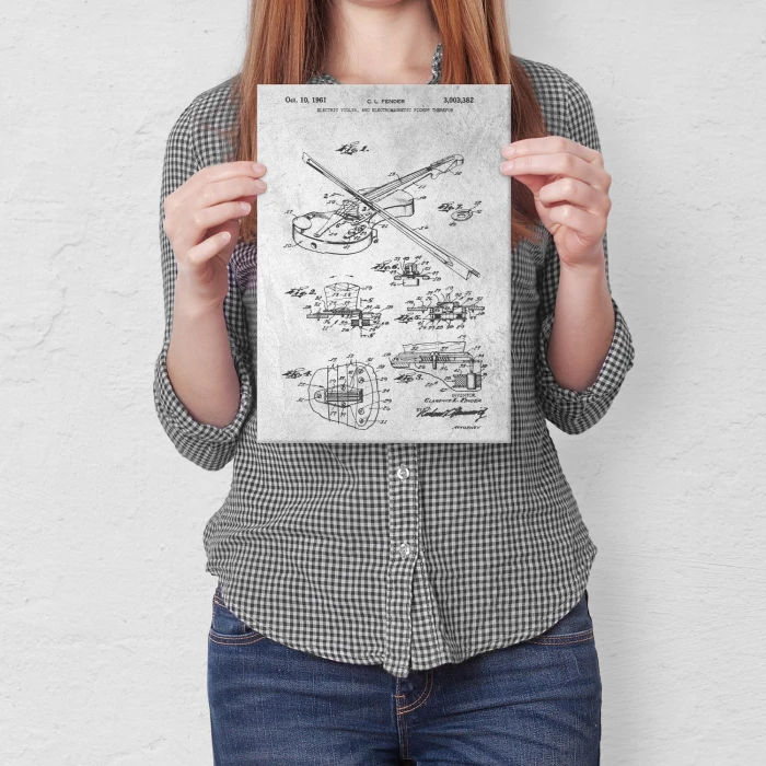 Poster metal Electric violin Stone gift