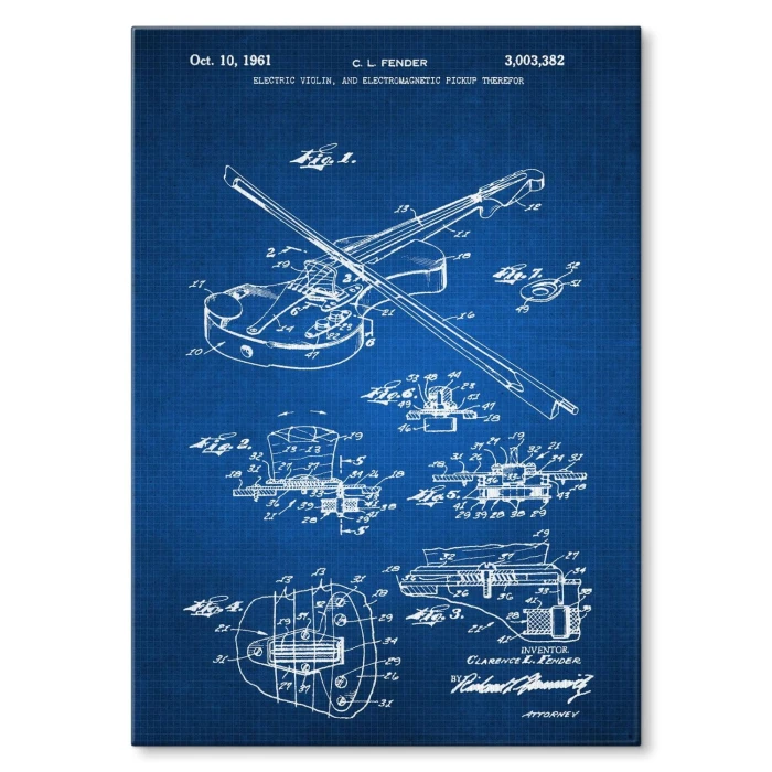 Poster metal Electric violin Tech gift