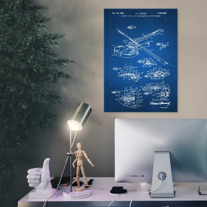Plakat metalowy Electric violin Tech Prezent