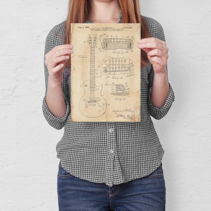 Poster metal Guitar Gibson Retro gift