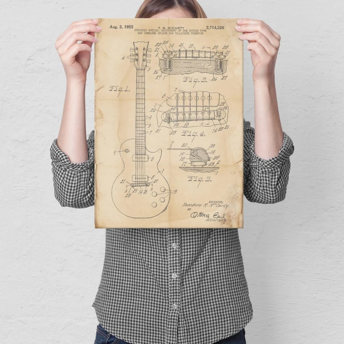 Poster metal Guitar Gibson Retro gift