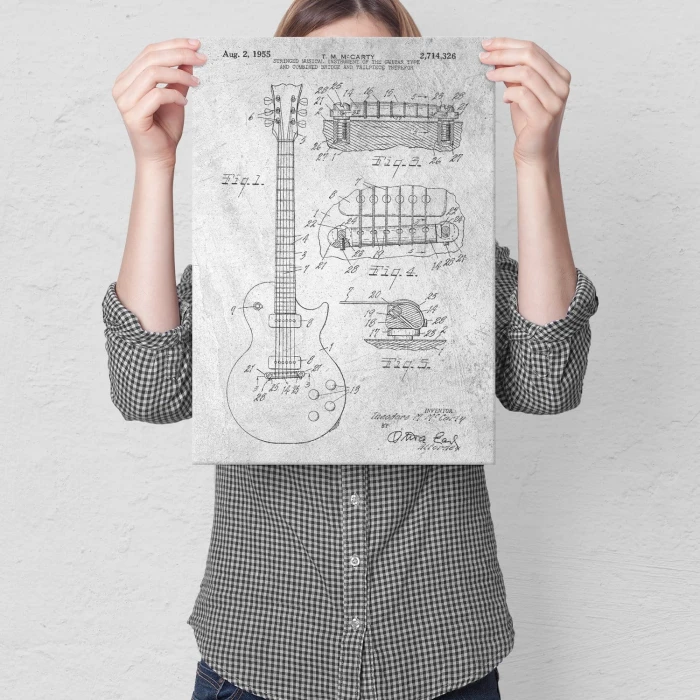 Poster metal Guitar Gibson Stone gift
