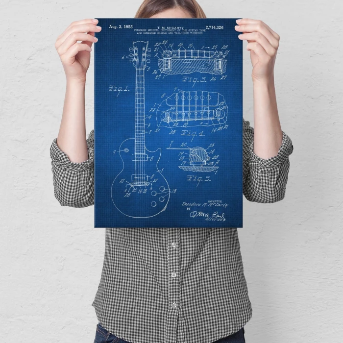Poster metal Guitar Gibson Tech gift