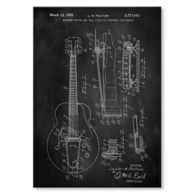 Poster metal Electric string instrument Slate gift