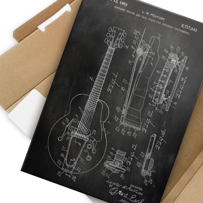 Poster metal Electric string instrument Slate gift