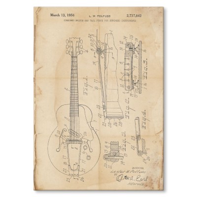 Poster metal Electric string instrument Retro gift