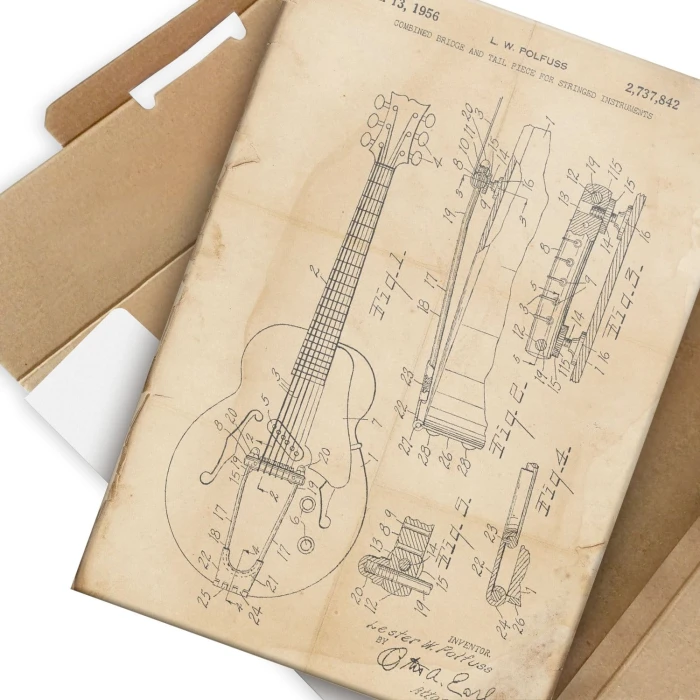 Poster metal Electric string instrument Retro gift