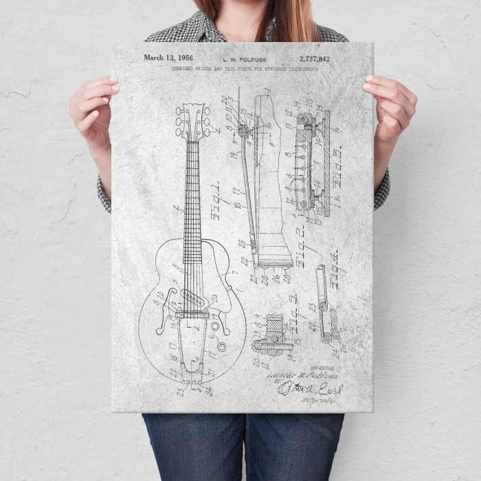 Poster metal Electric string instrument Stone gift
