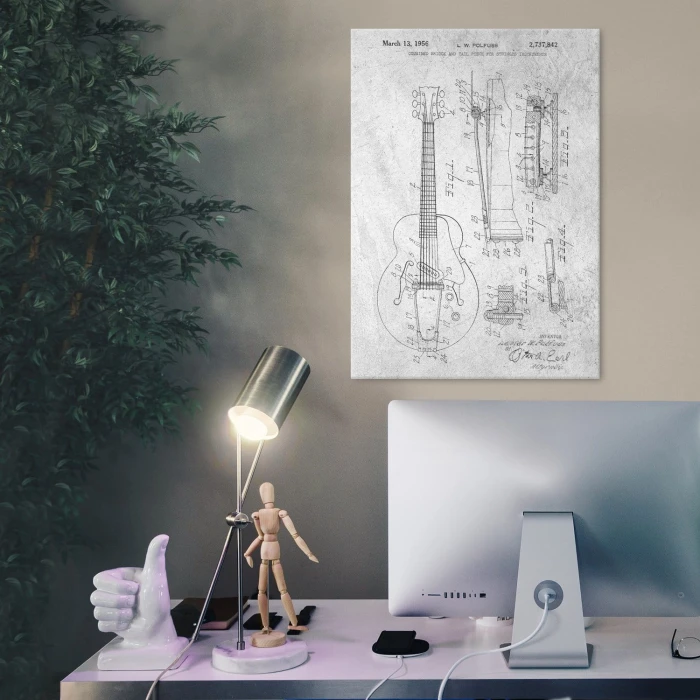 Plakat metalowy Electric string instrument Stone Prezent