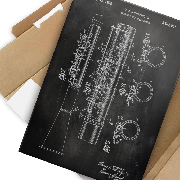 Poster metal Clarinet Musician Slate gift