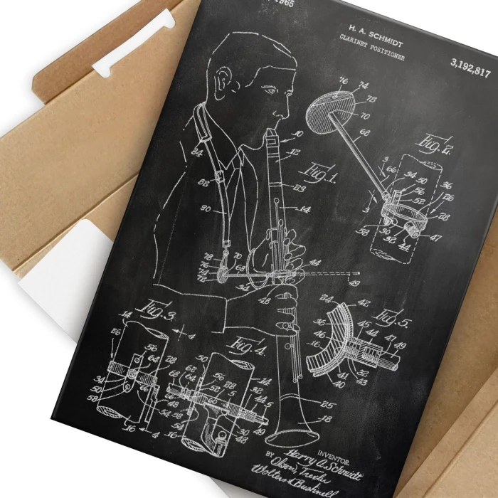 Poster metal Clarinet Musician gift
